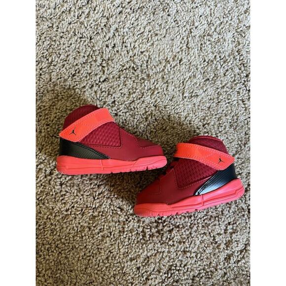 Nike Jordan, Air Incline, Red Black, Synthetic, Baby Toddler Sneaker Shoes - Picture 2 of 7